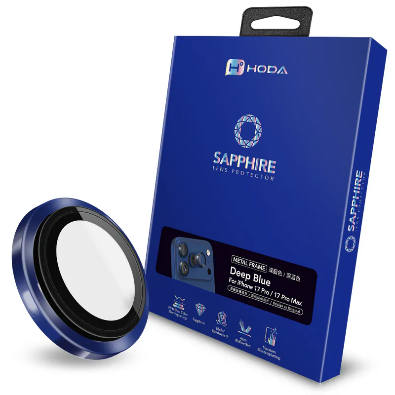 Hoda Sapphire Lens Protector With Helper for iPhone 17 Pro / 17 Pro Max (3 Lens)