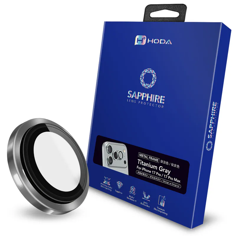 Hoda Sapphire Lens Protector With Helper for iPhone 17 Pro / 17 Pro Max (3 Lens)
