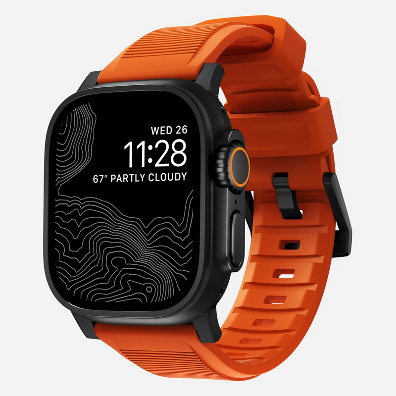 Nomad Rugged Band for All Apple Watch Series (49/46/45/44/42mm) - Black Hardware