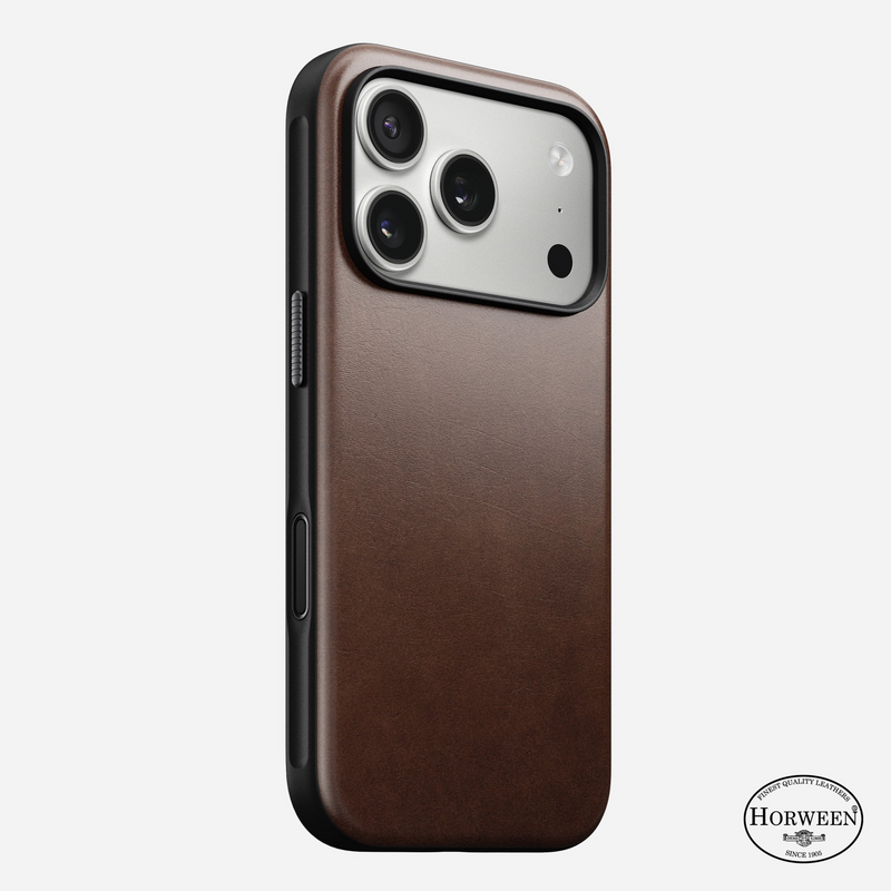 NOMAD Modern Leather Case Phone Case compatible for i17 series (Horween Leather & Magnetic)