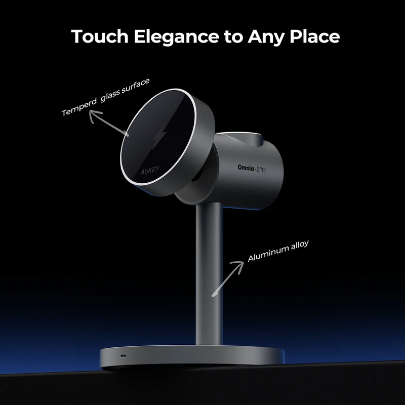 Aukey LC-MC311 MagFusion 3 in 1 Magnetic Fast Wireless Charging Station with Qi2 MFW Magsafe compatible