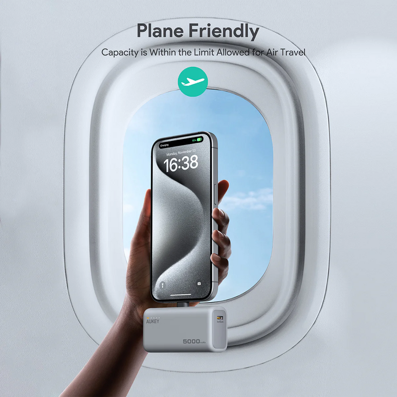 Aukey PB-Y59 Spark Mini 22.5W 5000mAh PD Power Bank With Built-in USB C Port