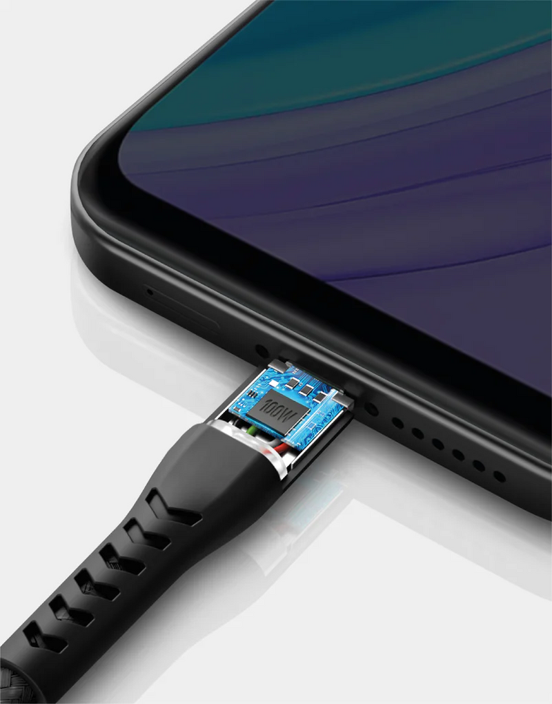 Energea NyloFlex | Universal USB-A to USB-C Cable 1.5M - Black