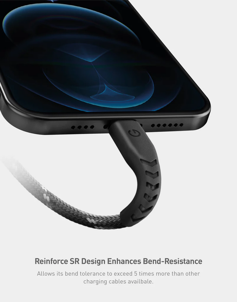 Energea NyloFlex | USB-A to Lightning Cable 1.5M - Black