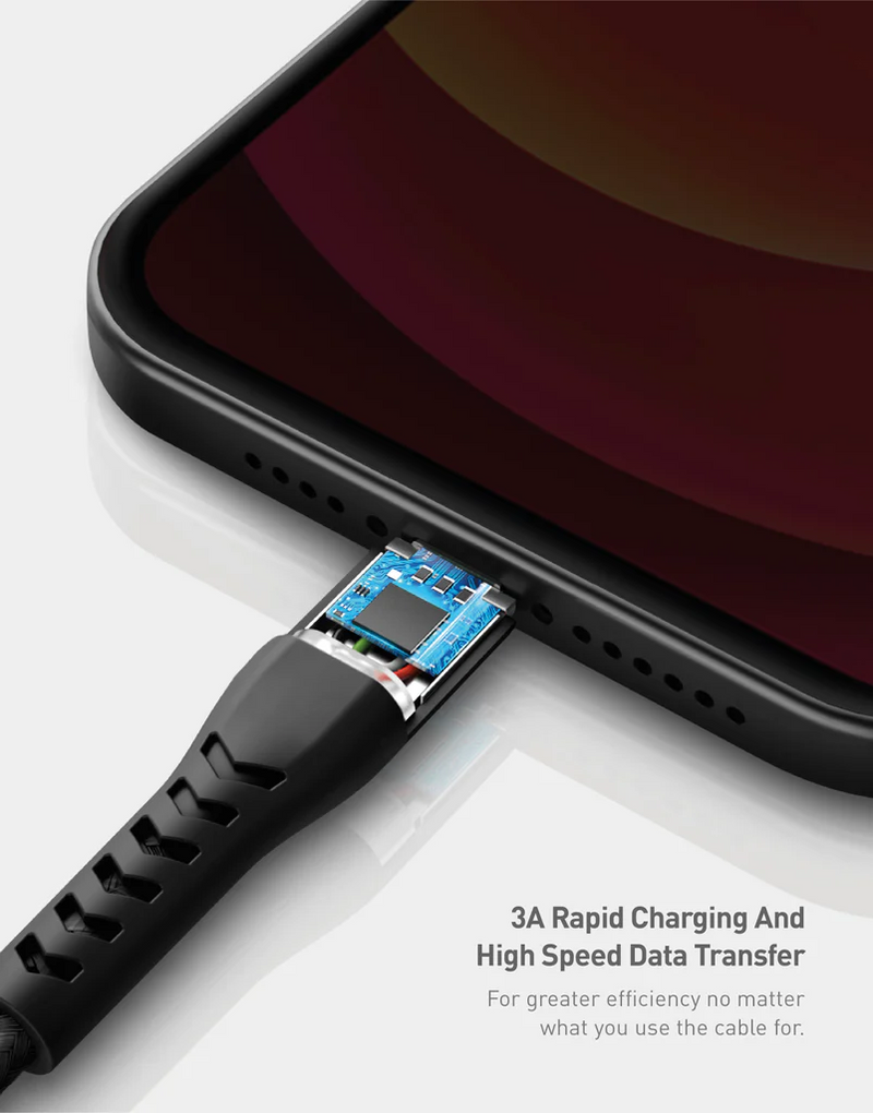 Energea NyloFlex | USB-A to Lightning Cable 1.5M - Black