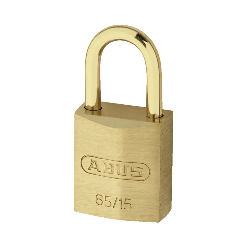 ABUS 65MB/15 Solid Brass Padlock with Brass Shackle Padlock come with 2 Keys