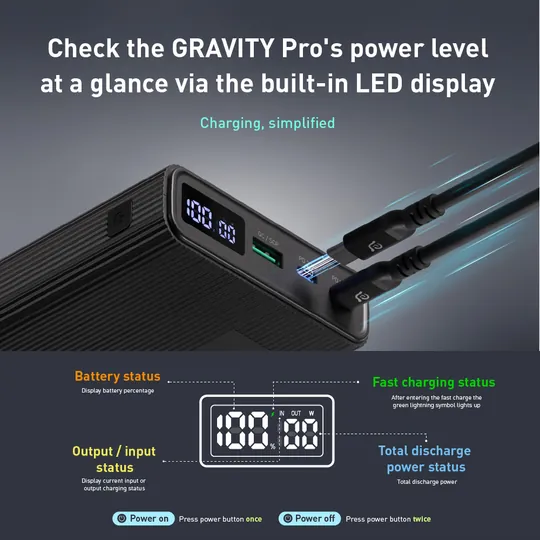 ADAM elements GRAVITY Pro 100W Fast Charging Powerbank 20,000mAh