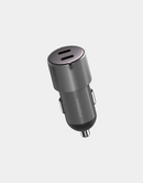Energea AluDrive D60 | Dual USB-C  66W Aluminium Car Charger - Gunmetal
