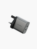 Energea AmpCharge GaN45 UK | 45W Wall Charger - Gunmetal