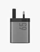 Energea AmpCharge GaN65 UK | 65W Wall Charger - Gunmetal