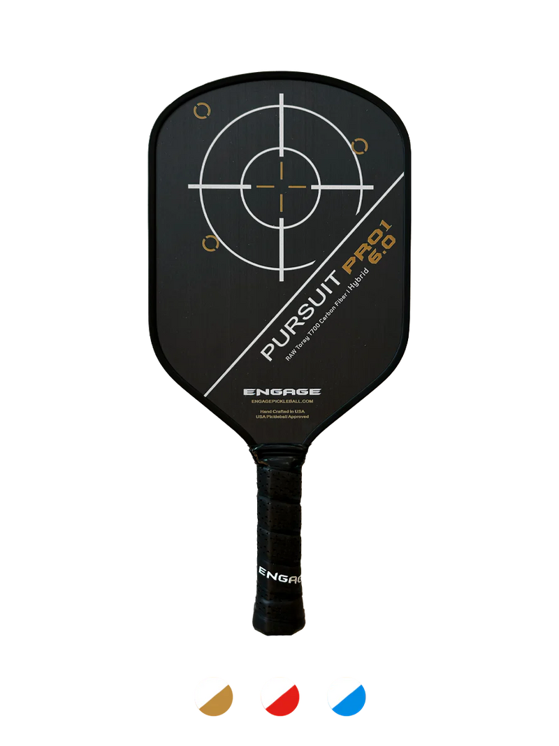 Engage Pursuit Pro1 6.0 Hybrid | Raw T700 Carbon Fibre Pickleball Paddel