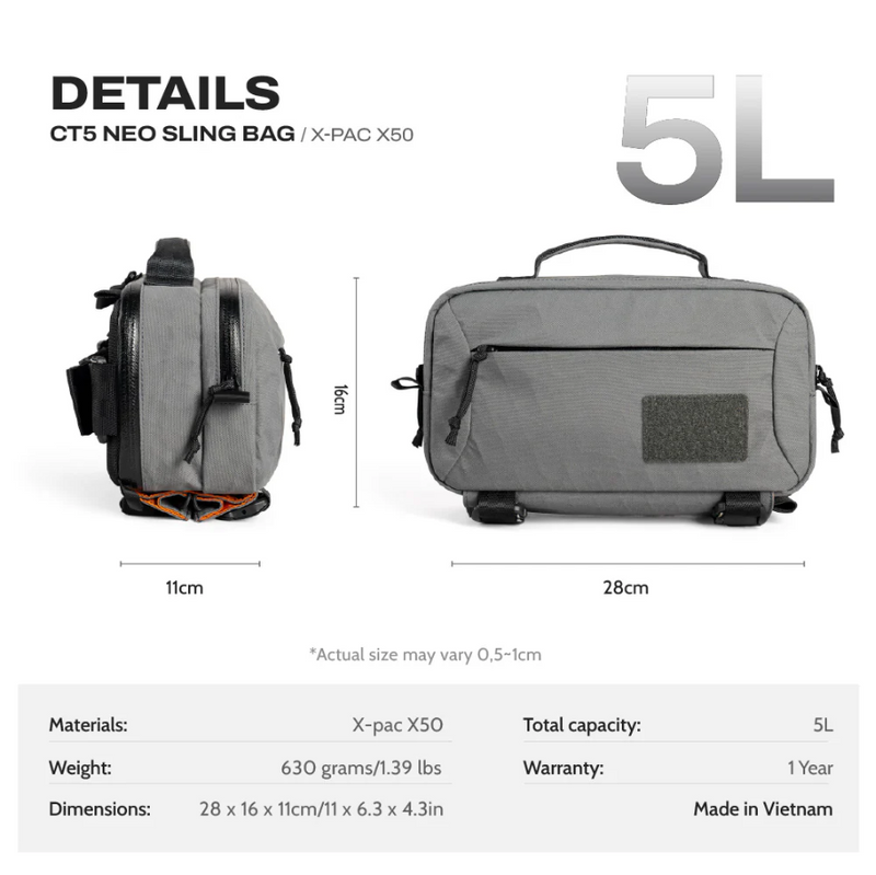 Ctactical CT5 Neo SLING BAG - XPAC X50