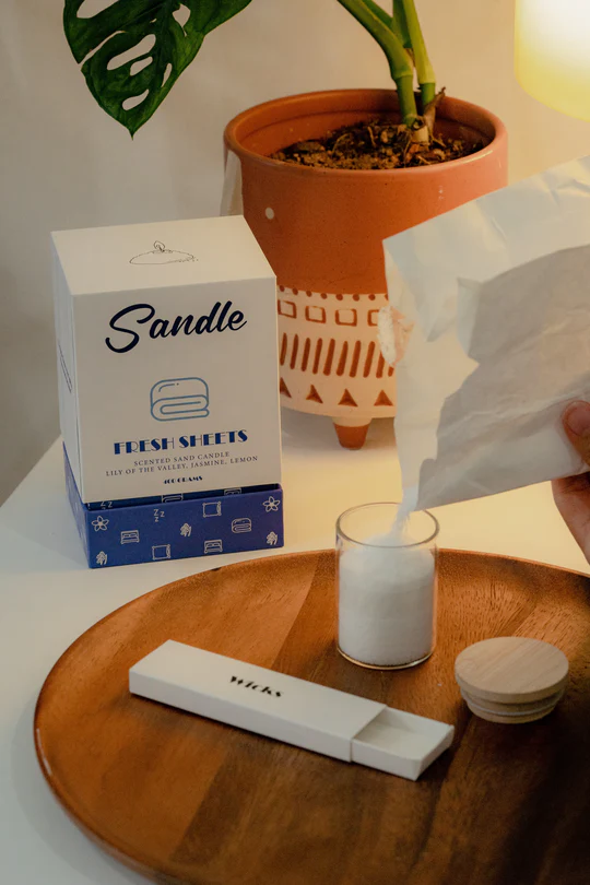 Alwis & Xavier Fresh Sheets Sand Candle