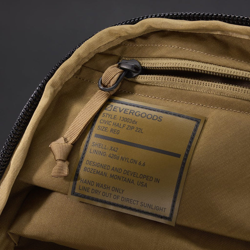 Evergoods CIVIC Half Zip 22L - X-Pac – Oribags