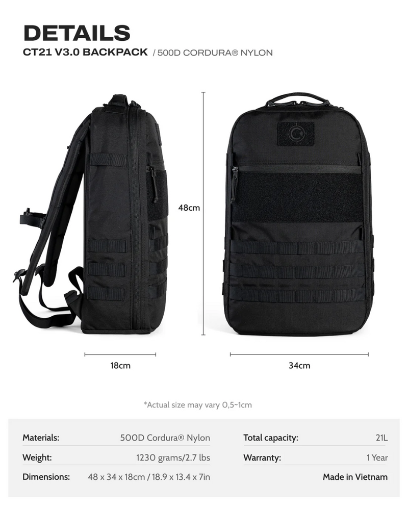 Ctactical CT21 V3.0 Backpack - Mashup - 500D Cordura®