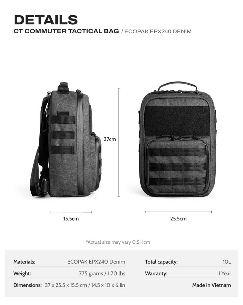 Ctactical Commuter Tactical Bag - Ecopak Epx240 Denim