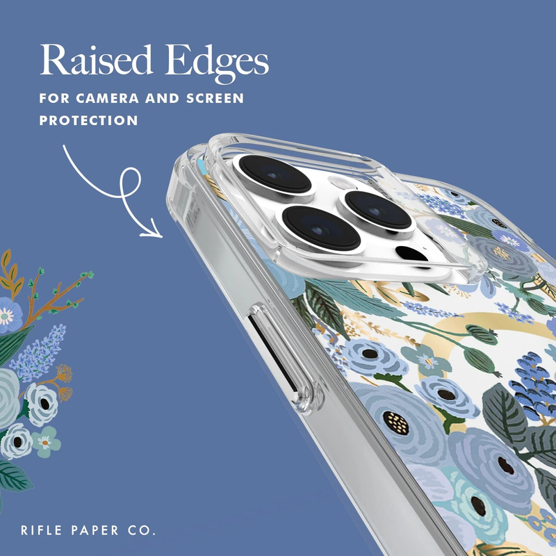 Casemate Rifle Paper Co. Garden Party Blue with MagSafe Case For IPhone 15 Series