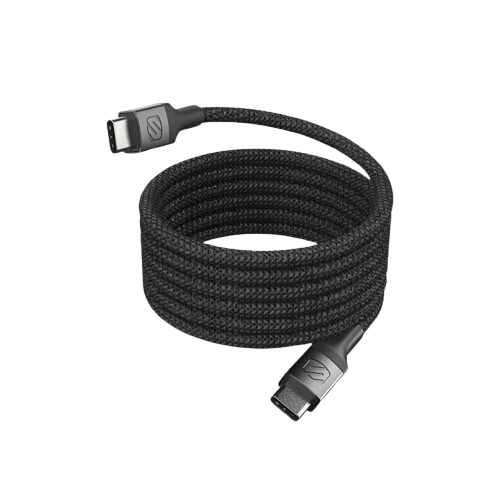 Scosche Strikeline Magnetic USB-C to USB-C Braided Magnetic Cable 0.9m - Black