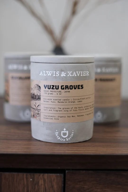 Alwis & Xavier Yuzu Groves - Soy Wax Candle