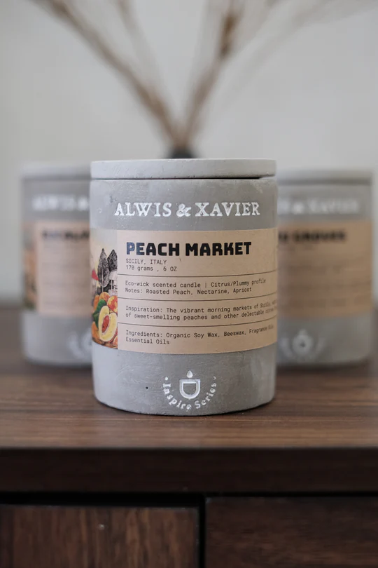 Alwis & Xavier Peach Market - Inspire Series Soy Wax Candle