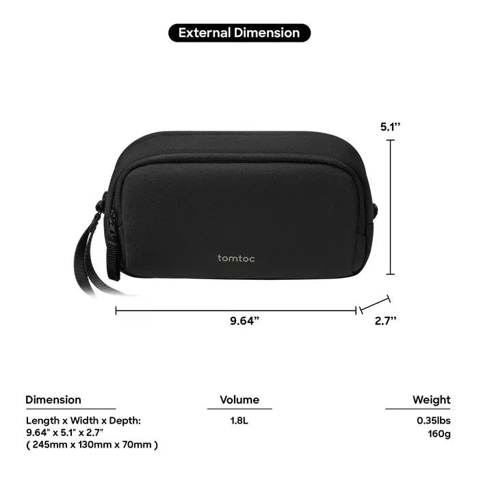 tomtoc Light T12 Electronic Accessories Pouch 1.8L – Oribags