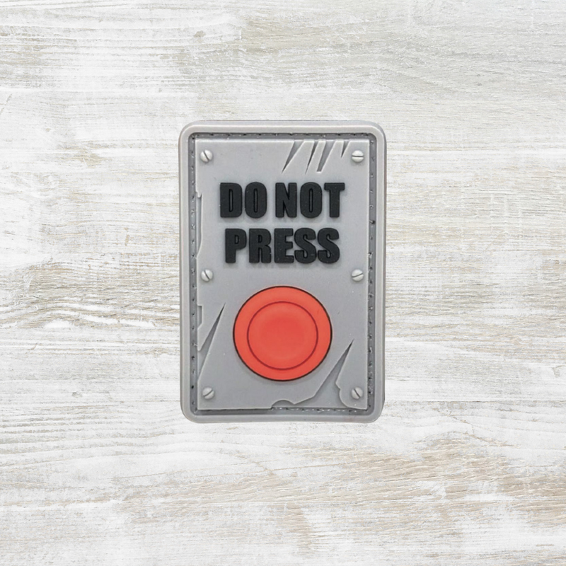 The Meniacc Do Not Press PVC Velcro Patch