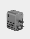 Energea TravelWorld GaN65 | 65W Travel Adapter - Gunmetal