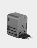 Energea TravelWorld GaN65 | 65W Travel Adapter - Gunmetal