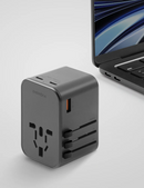 Energea TravelWorld GaN65 | 65W Travel Adapter - Gunmetal
