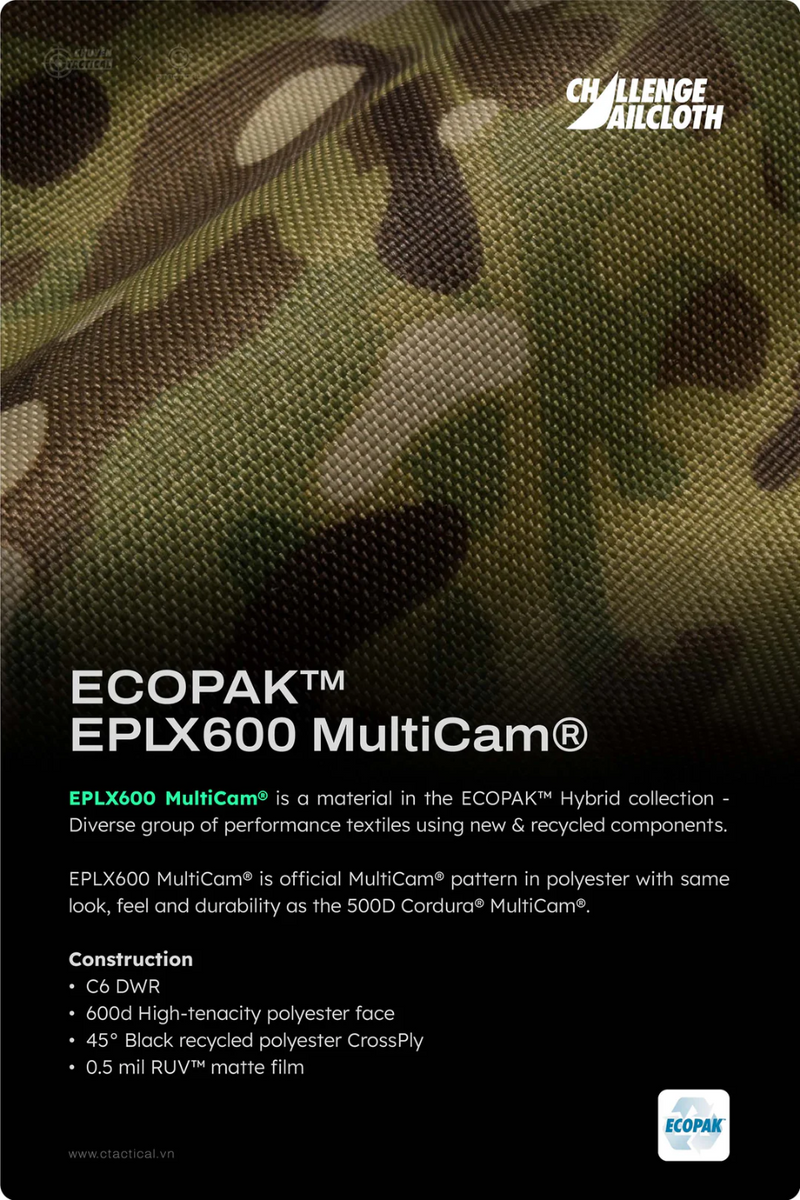Ctactical CT21 V3.0 Backpack Slick - ECOPAK EPLX600 MCB WBP