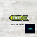 The Meniacc F Bomb PVC Velcro Patch