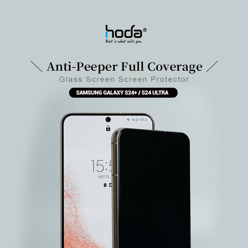 Hoda Anti-Peeper (Privacy) Full Coverage Tempered Glass Screen Protector For Samsung Galaxy S24 Ultra