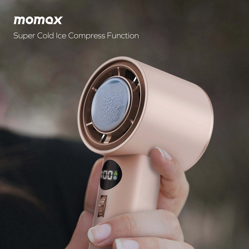 Momax 1°Go Portable Handheld High Speed Fan With Icy Cooling Plate