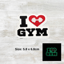 The Meniacc I Love Gym PVC Velcro Patch