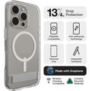 ZAGG Crystal Palace Snap Case for iPhone 16 Series with Kickstand - Clear