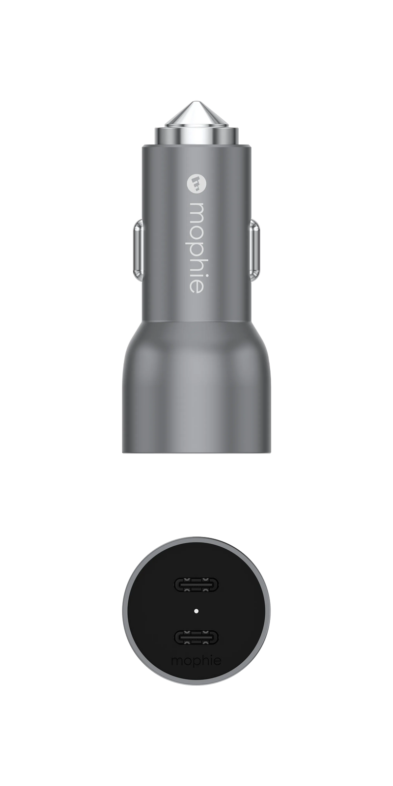 Mophie Car Charger Dual USB-C 40W - Space Grey