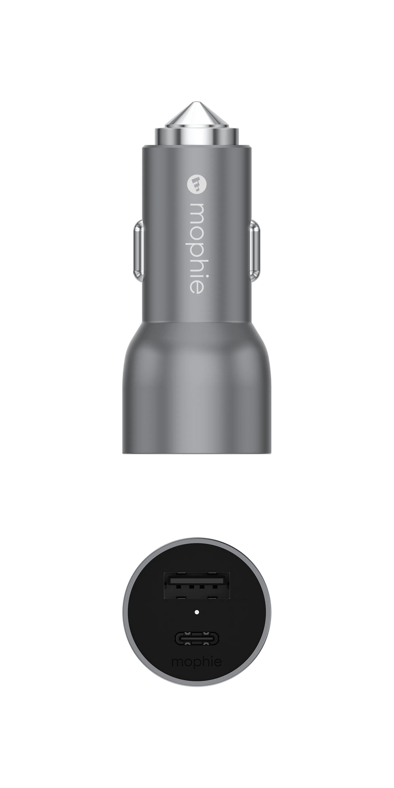 Mophie Car Charger Dual USB-C 37W - Space Grey