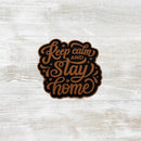 The Meniacc Keep Calm Stay Home PVC Velcro Patch