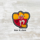 The Meniacc Level Up Barbell Girl PVC Velcro Patch