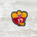 The Meniacc Level Up Barbell Girl PVC Velcro Patch