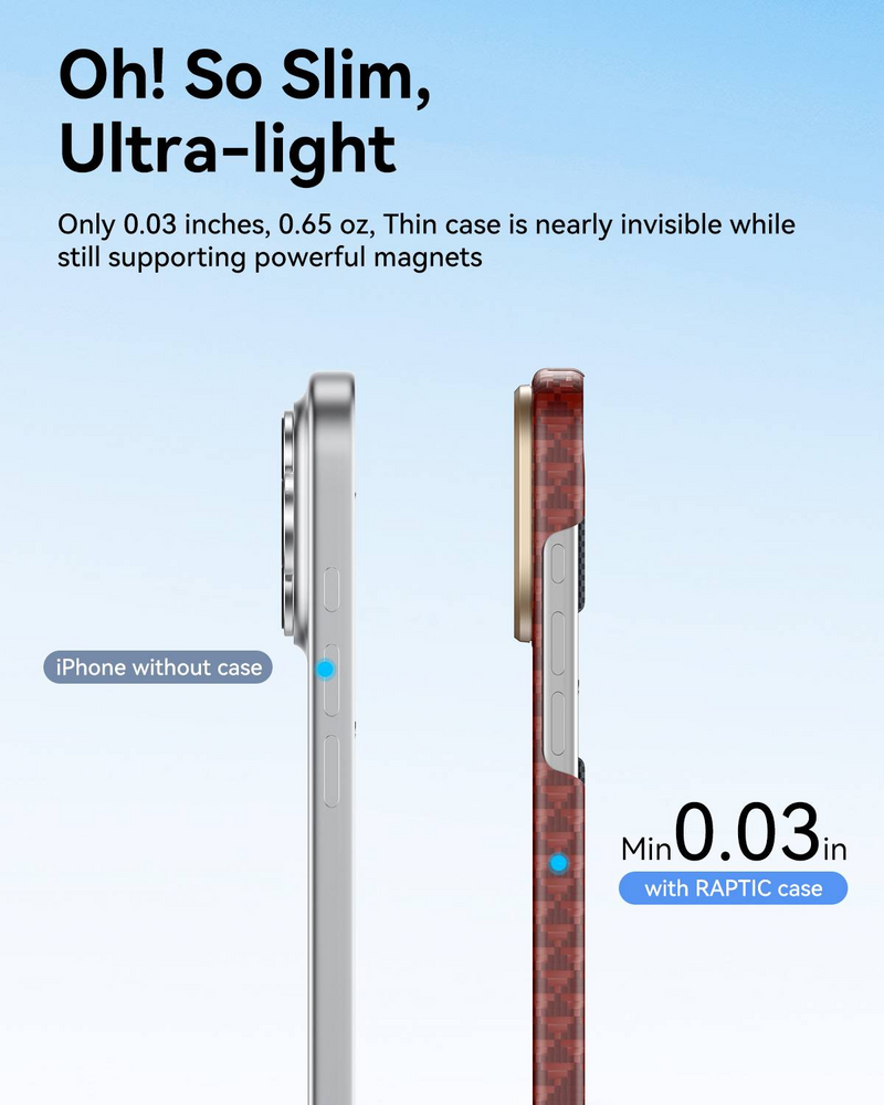 Raptic Aramid Fiber Skin-Origin Case with Magsafe for iPhone 17 Series