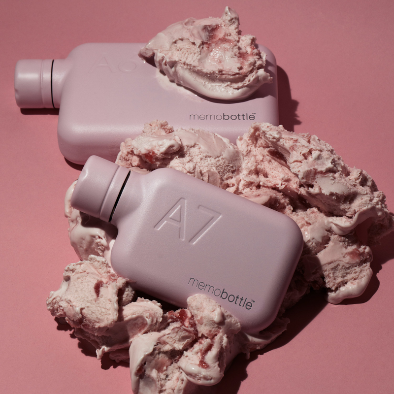 A7 memobottle (Stainless Steel) - Pink Salt 8 oz / 250 ml