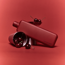 Slim memobottle (Stainless Steel) - Red 20 oz / 600 ml