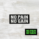 The Meniacc No Pain No Gain - White PVC Velcro Patch