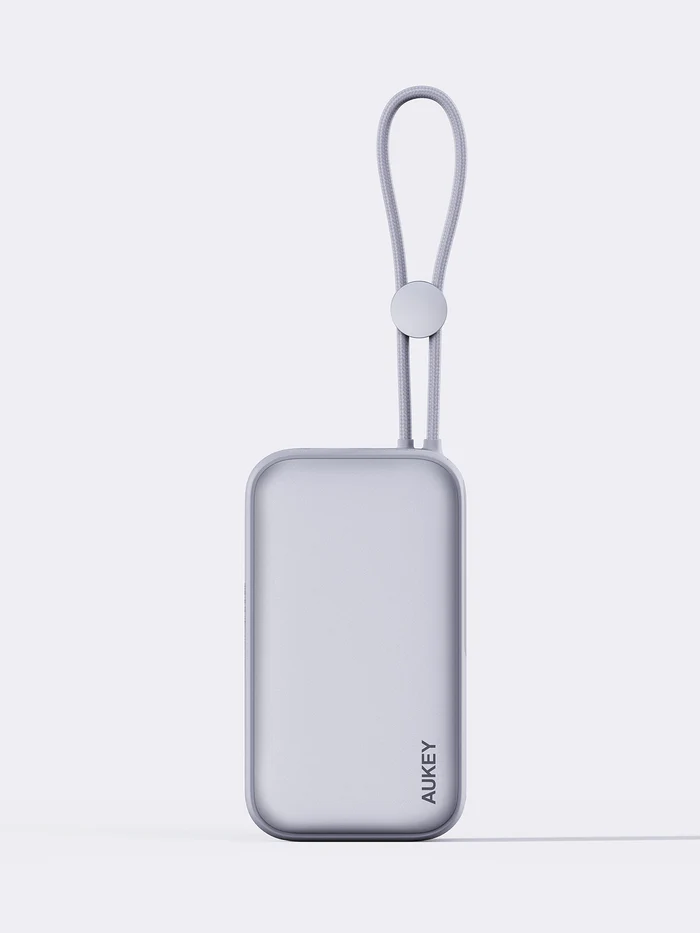 Aukey PB-Y47 Spark Sling 10000 Compact Fast Charging Power Bank with Built-in USB-C Cable