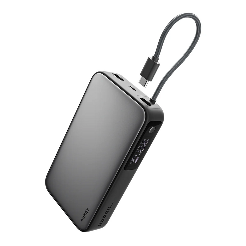 Aukey PB-Y48 130W Spark Sling 20000mAh Power Bank With Built in USB C Cable