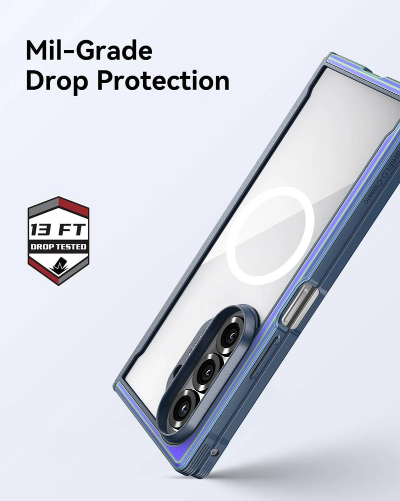 Raptic Shield Classic with Front Screen Protection Magnet Case for Samsung Galaxy Z Fold 7