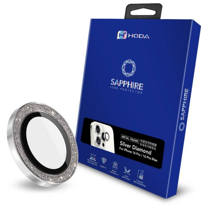 (Markdown) Hoda Sapphire Lens Protector With Helper for iPhone 16 Pro /16 Pro Max (3 Lens)