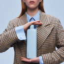 Slim memobottle (Stainless Steel) - Powder Blue 20 oz / 600 ml