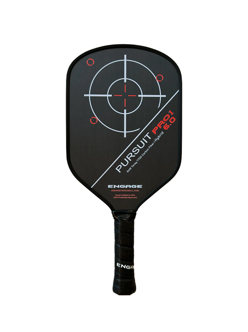 Engage Pursuit Pro1 6.0 Hybrid | Raw T700 Carbon Fibre Pickleball Paddel